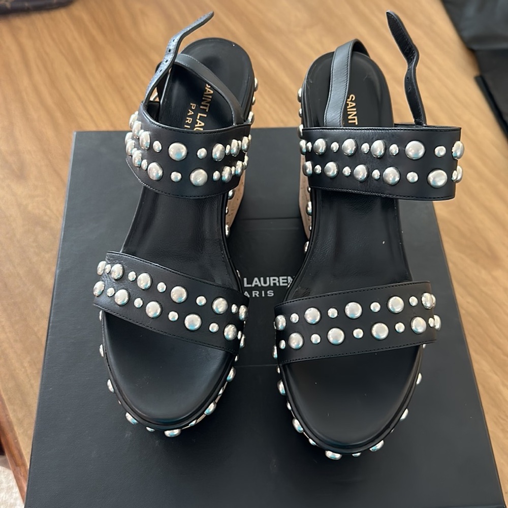 NWT NEVER BEEN WORN YSL Wedges - Picture 2 of 10